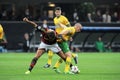 Scott Brown and Alessandro Matri in action during the match